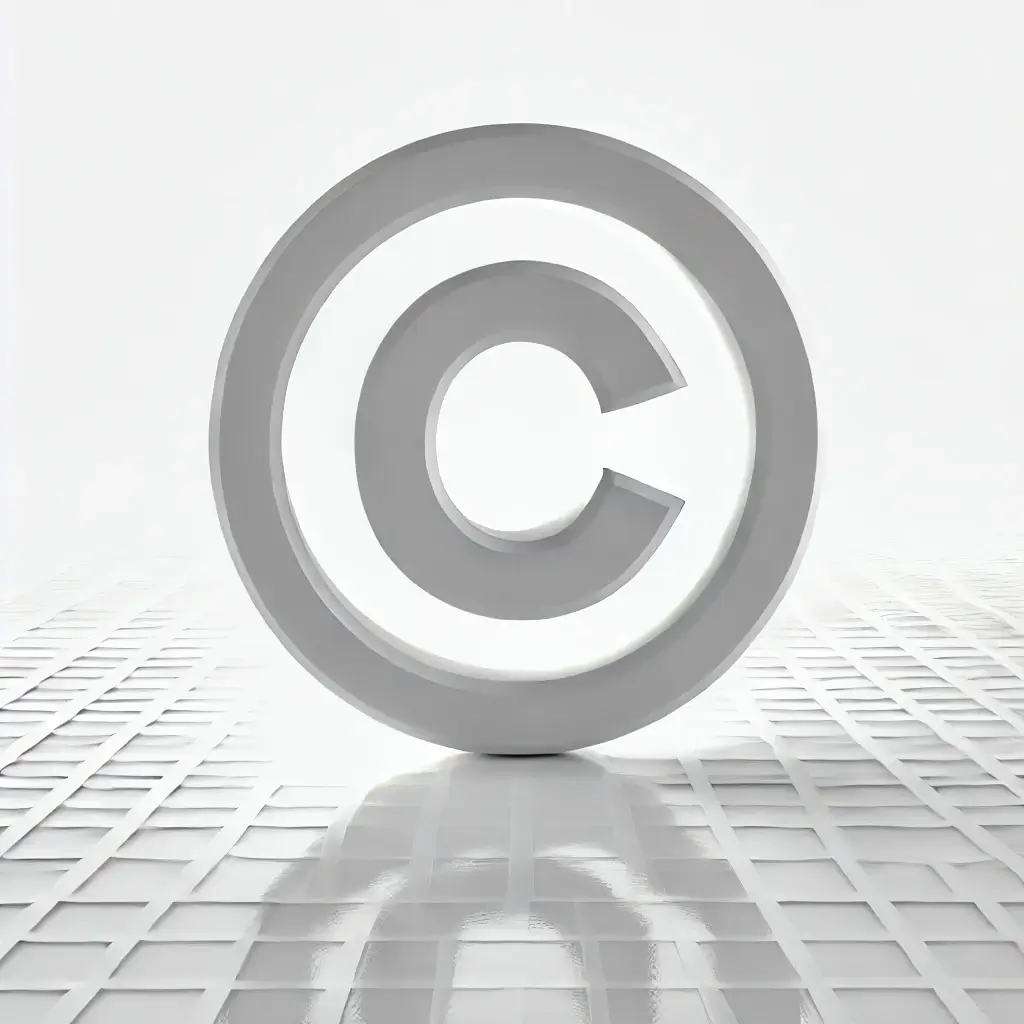 Copyright symbol on tile